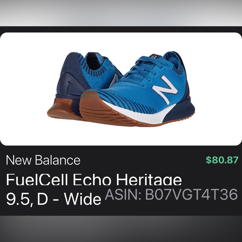 Women’s New Balance fuel cell running shoes, size 9.5 wide